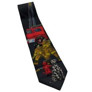 Vintage Ralph Marlin Necktie Fireman Dalmatian Men's